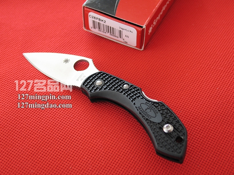 美国蜘蛛SPYDERCO C28PBK2 蜻蜓2代FRN柄