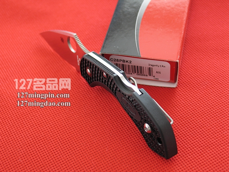 美国蜘蛛SPYDERCO C28PBK2 蜻蜓2代FRN柄