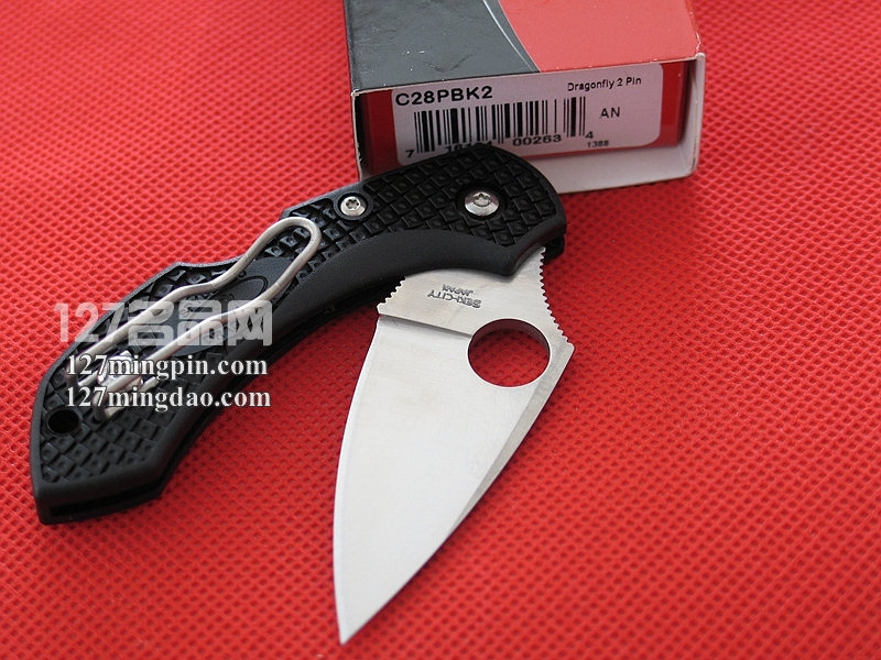 美国蜘蛛SPYDERCO C28PBK2 蜻蜓2代FRN柄