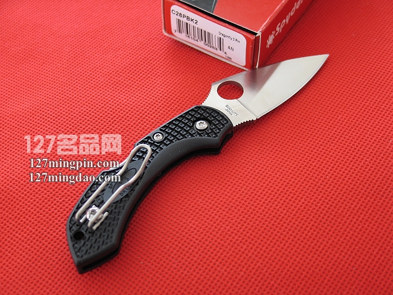 美国蜘蛛SPYDERCO C28PBK2 蜻蜓2代FRN柄