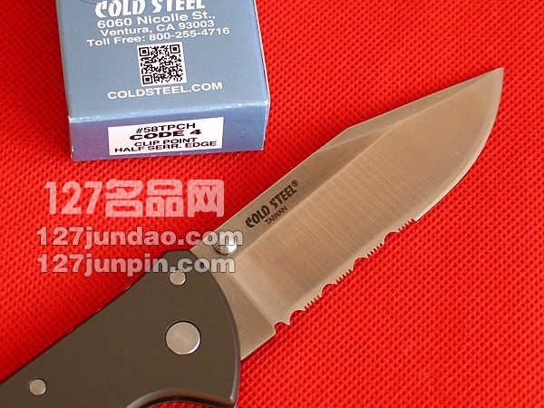 Cold Steel 美国冷钢 58TPCH 承担者半齿战术折刀 正品名刀